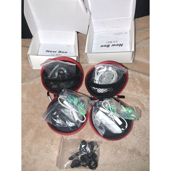 NIB - Get 2 NEW BEE Bluetooth Hands Free Driving/Work Headsets with Microphone - Picture 12 of 13